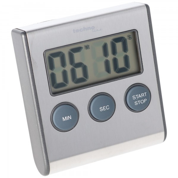 Edelstahl Digital Küchentimer, Timer mit Alarm, up und down Funktion, Ständer, Magnet