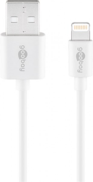 USB Sync- und Ladekabel für Apple iPhone, Apple iPod und für Geräte mit Lightning Connector, weiß