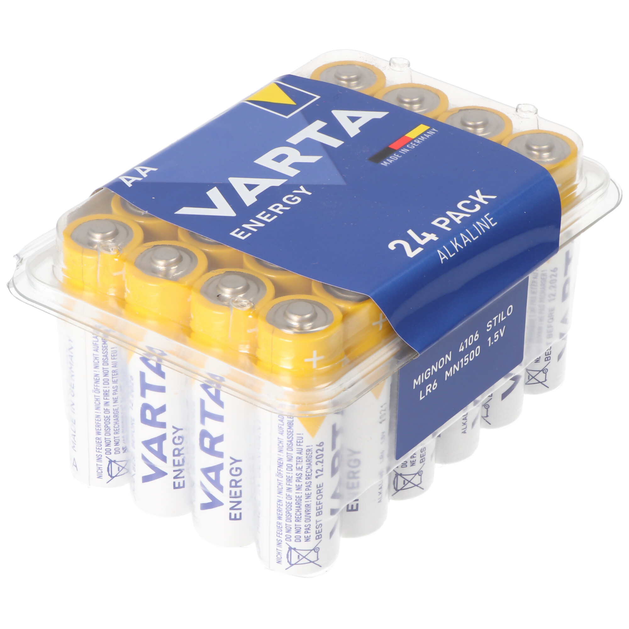 SPARSET BOX Varta Energy Alkaline Batterie Mignon AA 4106 LR6 MN1500 48 Stück 