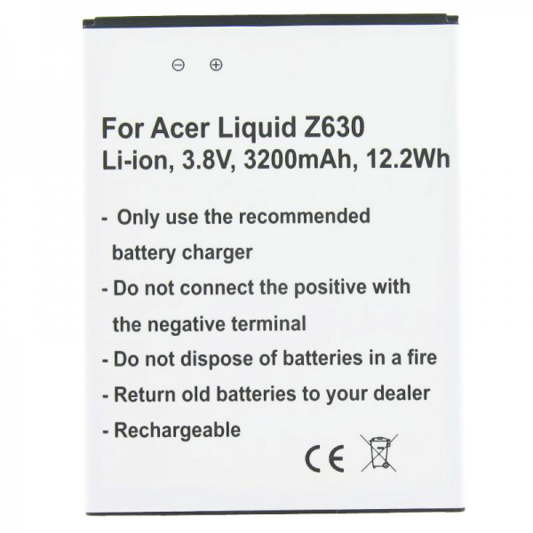 Akku passend für den Acer Liquid Z630 Akku BAT-T11, KT.0010S.018