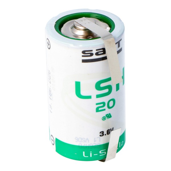 SAFT LSH 20 Lithium Batterie 3.6V Primary LSH20 mit U-Lötfahnen