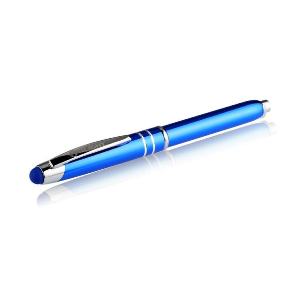 4 Stücke Leuchtend Spitzen Stift Metall Kugelschreiber mit Hellem LED Beleuchteten Stift Schwarzer Tinten Schreibstift mit 8 Stücke Stift Nachfüllungen zum Schreiben im Dunkeln 