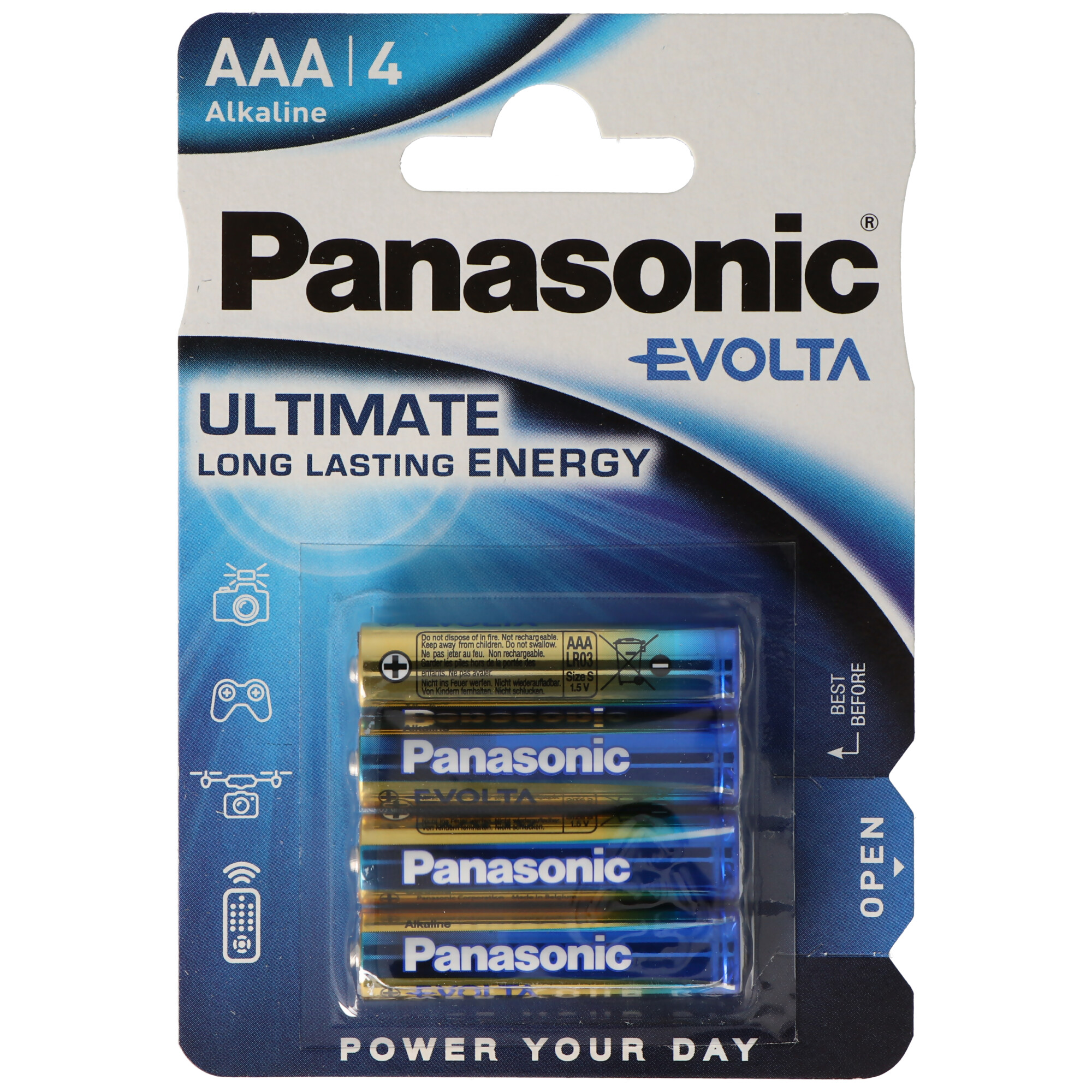 LR6  Alkaline Batterie 8 x Panasonic Evolta 1,5V AA Mignon 