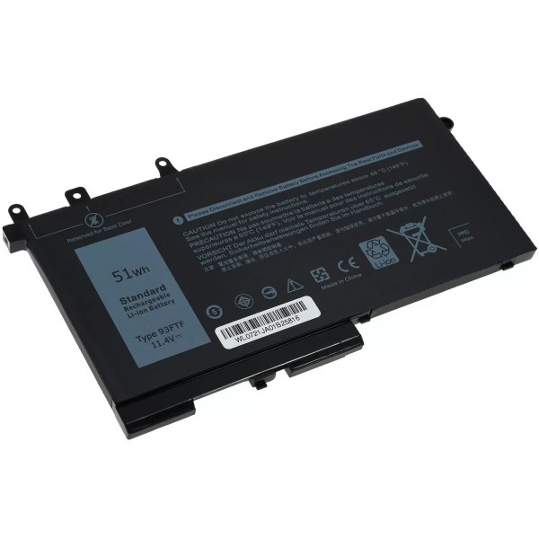 Standardakku passend für Laptop Dell Latitude 5480, 5490, Typ 4YFVG u.a. - 11,4V - 4500 mAh