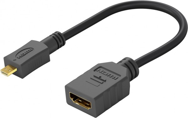 Goobay Micro HDMI™ / HDMI™-Adapter - HDMI™-Micro-Stecker (Typ D) > HDMI™-Buchse (Typ A)