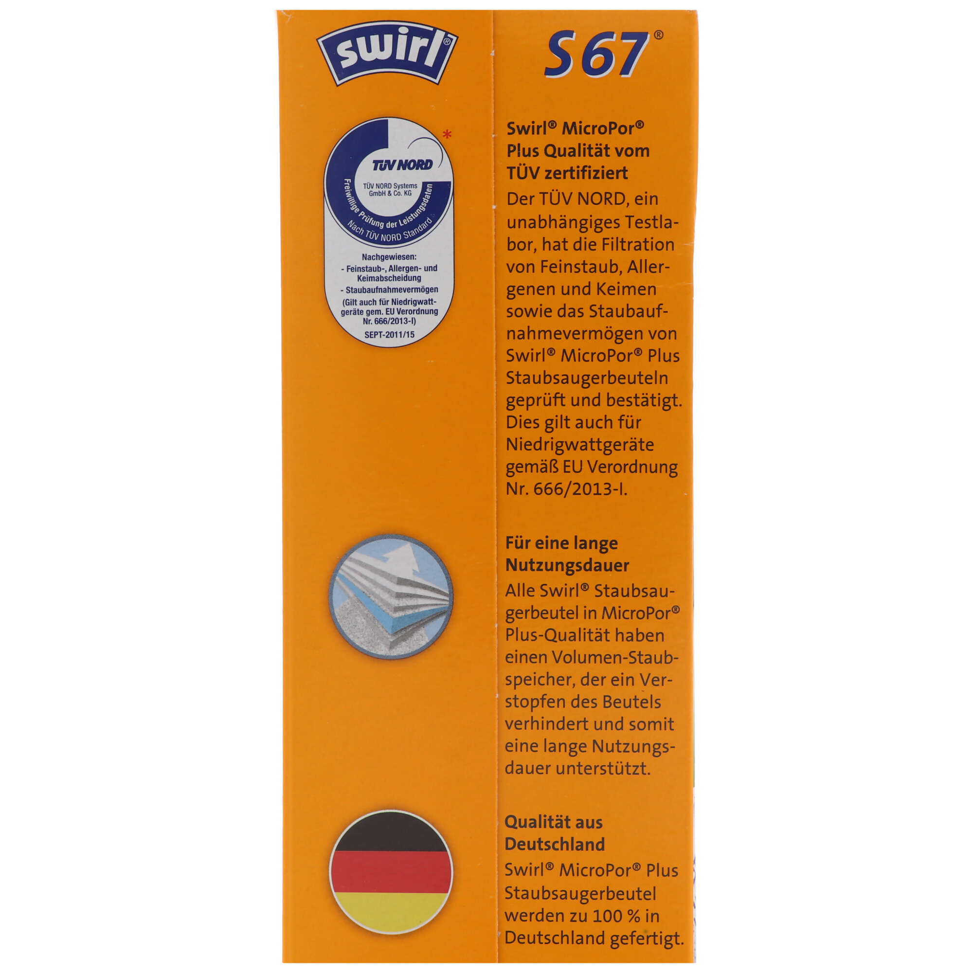 Swirl Staubsaugerbeutel S67 MicroPor Plus für Siemens und Bosch Staubsauger  | Swirl | Staubsauger Zubehör | Haushalt | Akkushop