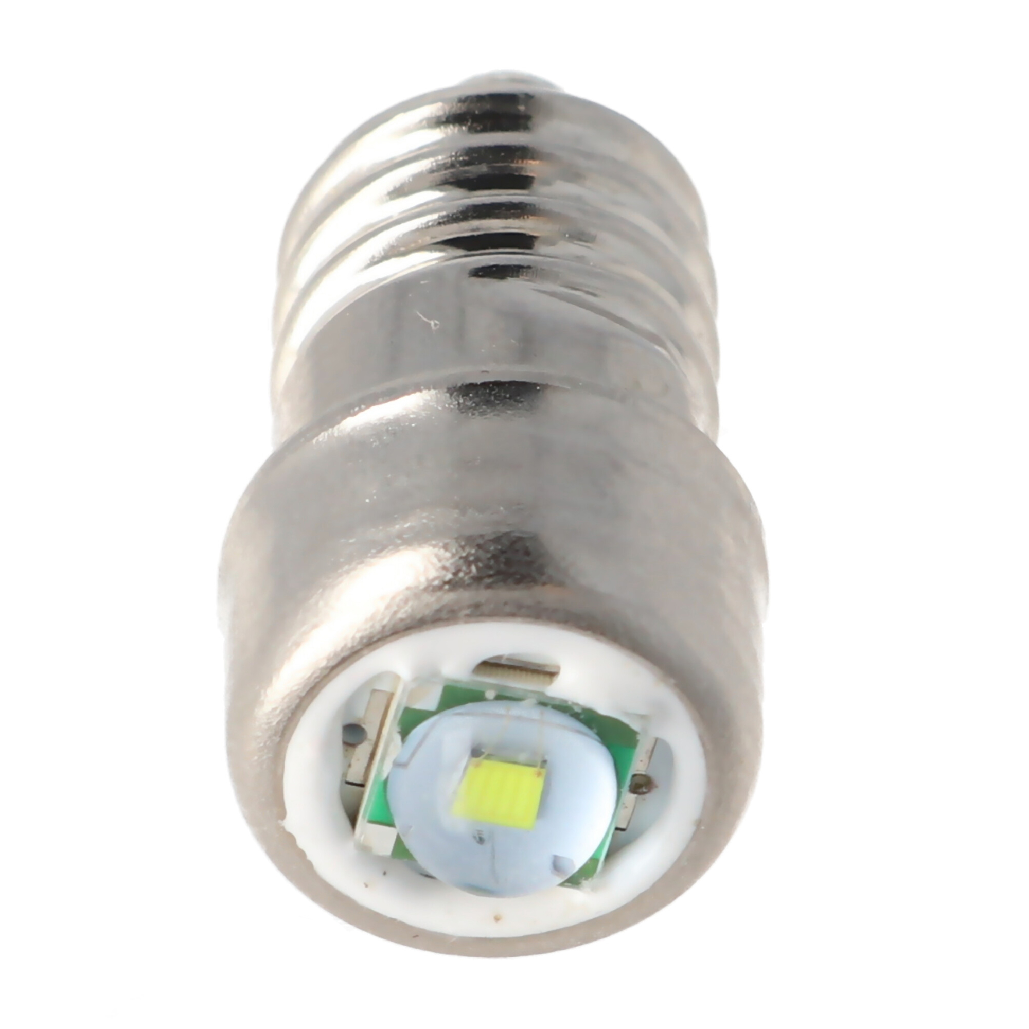 LED Schraubbirne kaltweiß 3,5-4,5 Volt  für E10 Fassungen    5 Stück  NEU 