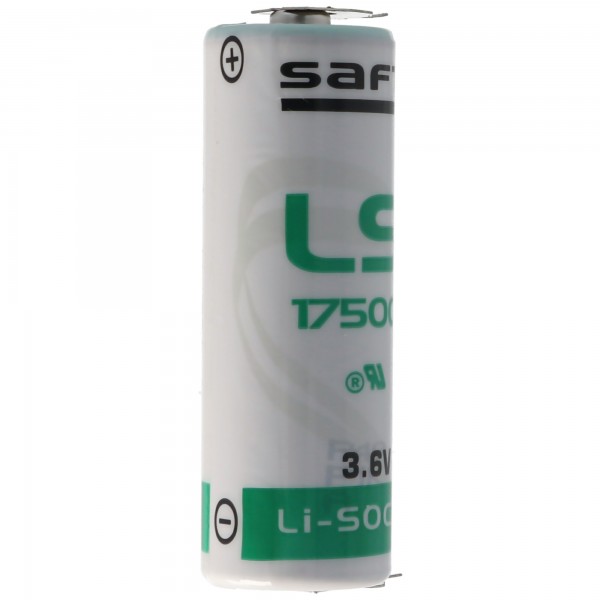 SAFT LS17500 Lithium Batterie , Size A, mit 1er Print Kontakten