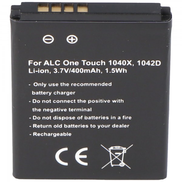 Akku passend für den Alcatel CAB0400000C1 Akku One Touch 1040X, One Touch 1042D, OT 1040X, OT 1042D