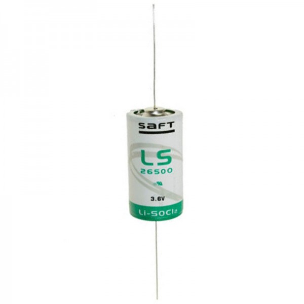 SAFT LS26500 Lithium Batterie Li-SOCI2, C-Size mit axialem Draht