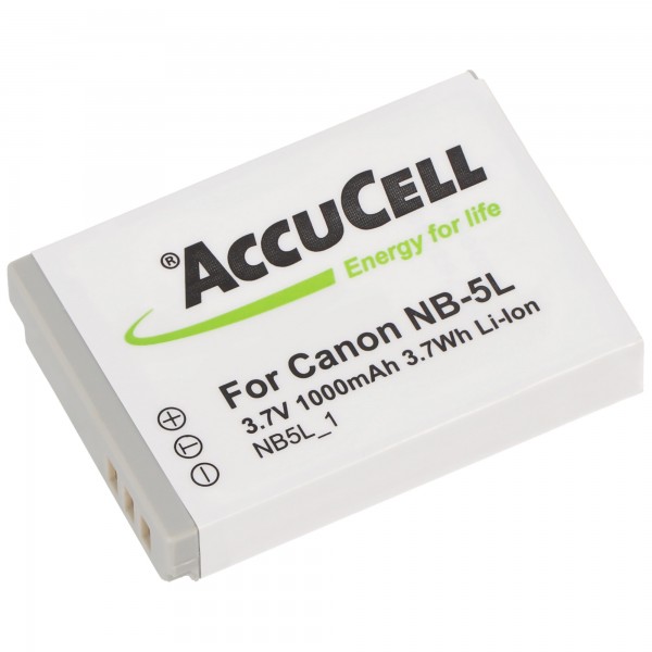 AccuCell Akku passend für Canon NB-5L Digicam IXY 1000 Akku