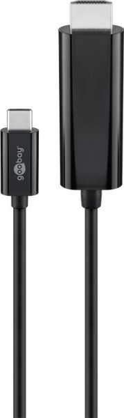 Goobay USB-C™- HDMI Adapterkabel 4k60Hz, 1,80m, schwarz - USB-C™-Stecker > HDMI™-Stecker (Typ A)