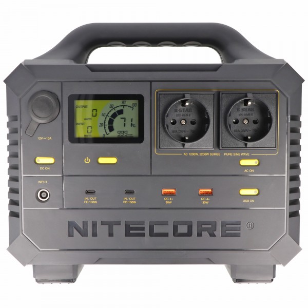 Nitecore NES1200 Power Station mit 348000mAh Kapazität, perfekt als mobile Stromversorgung geeignet, die neue Nitecore NES1200 Powerstation
