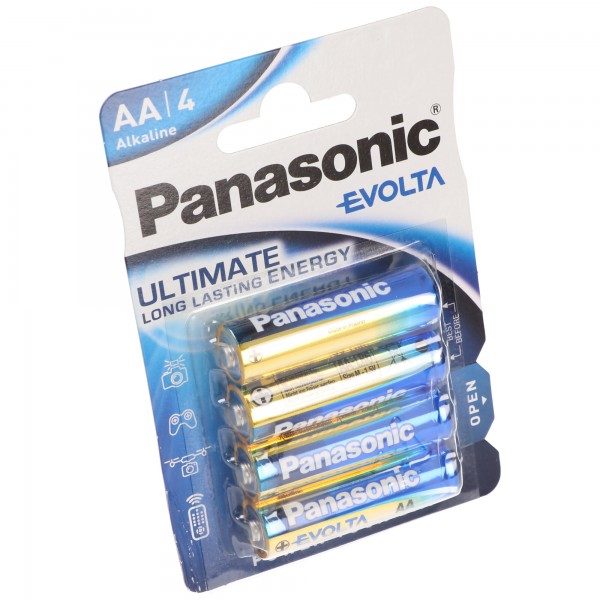 4er Blister Panasonic EVOLTA Batterie die neue Alkaline Batterien Mignon/AA