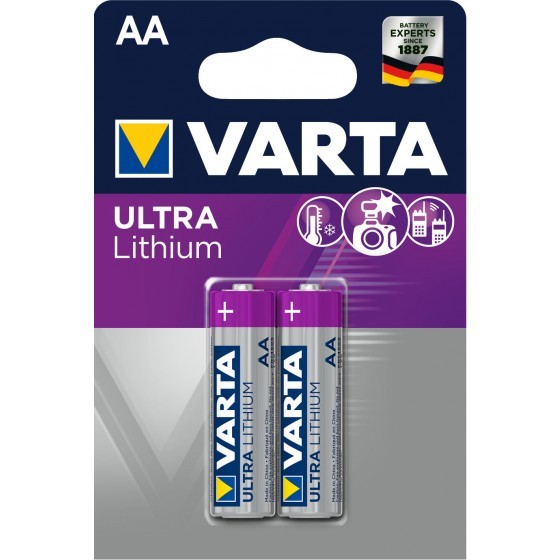 Varta Lithium Batterie AA, Mignon, 6106, Varta Ultra Lithium, 1,5V, 2er Blister