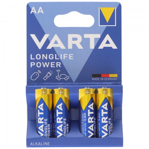 24 x Varta Longlife AA Mignon LR6 4106 Batterien 1,5V in Folie 