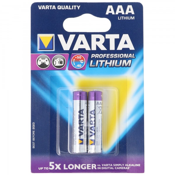 Varta Lithium Batterie AAA, Micro, FR03, 6103, Varta Ultra Lithium, 1,5V