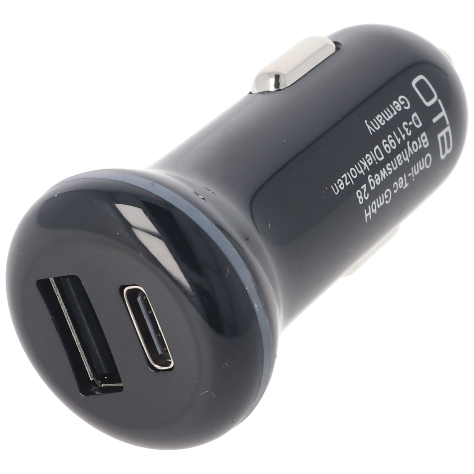 12 Volt KFZ Ladeadapter mit USB-C und USB-A Anschluss, Ladestrom max. 3A, für USB-C, Ladegeräte