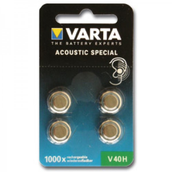 Varta V40H NiMH battery 55604, coin cell MH 13654 / 4 Stück