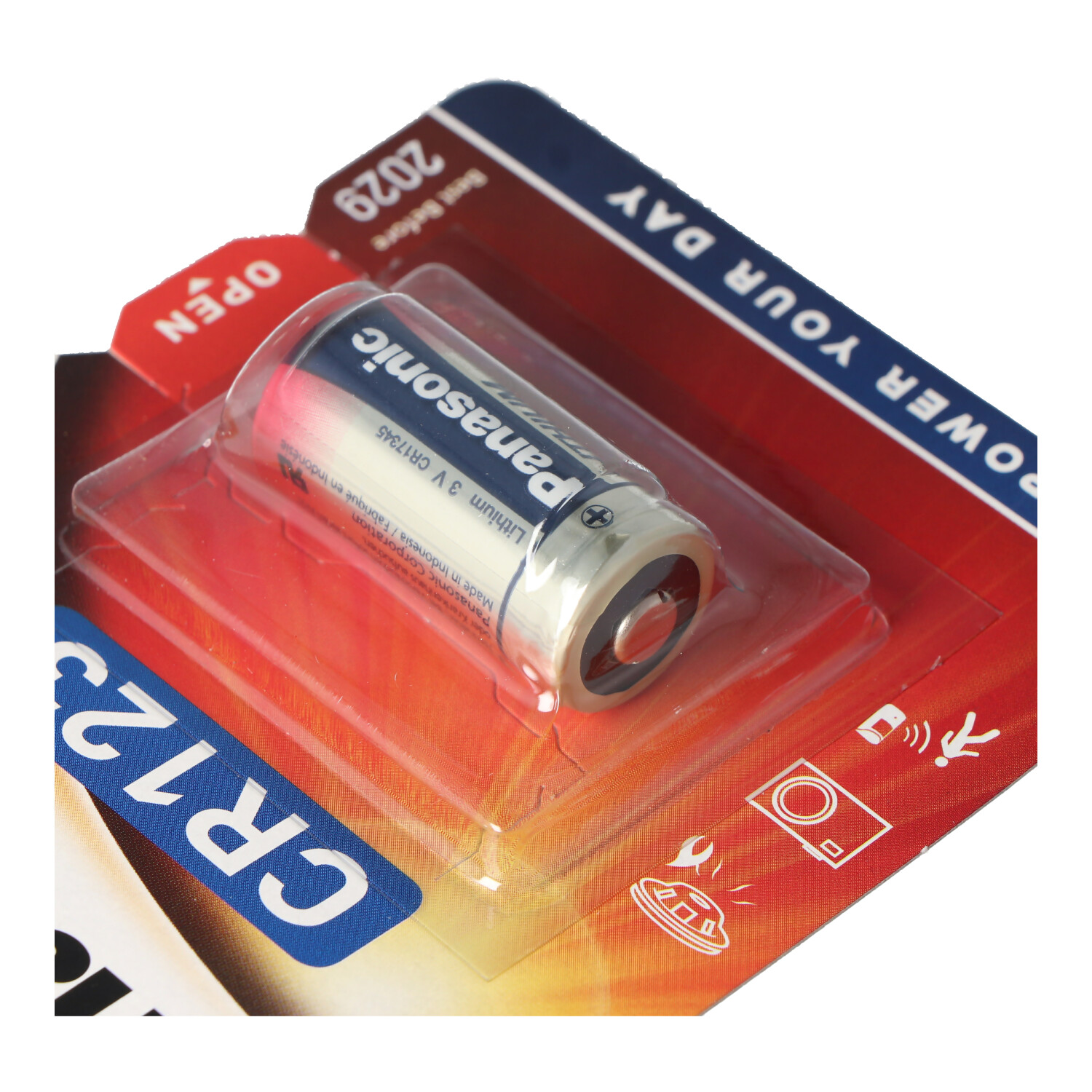 Alarmanlage Stirnplampe Panasonic CR123 zylindrische Lithium-Batterie für leichte Geräte mit hohem Energiebedarf wie Rauchmelder 10 Packungen Kameras 3V 10 Stück
