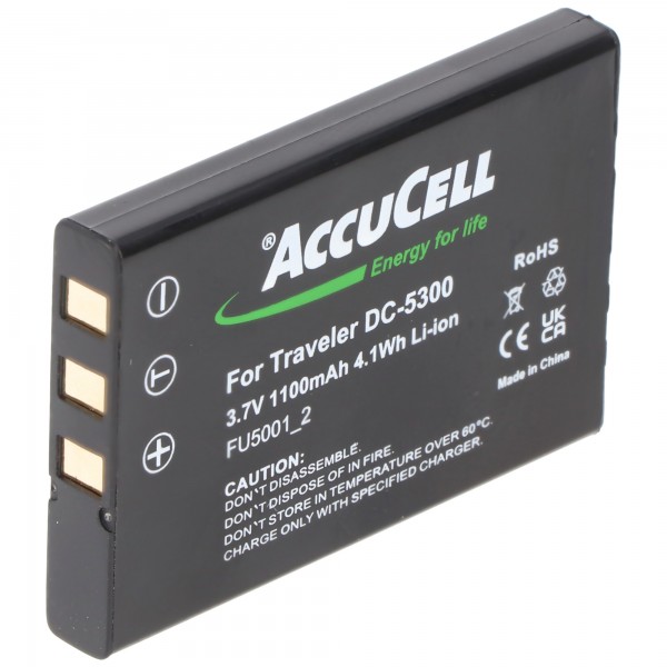 AccuCell Akku passend für MEDION MD85146, EE-Pack 330, Abmessungen ca. 53,2x35,3x7,1mm