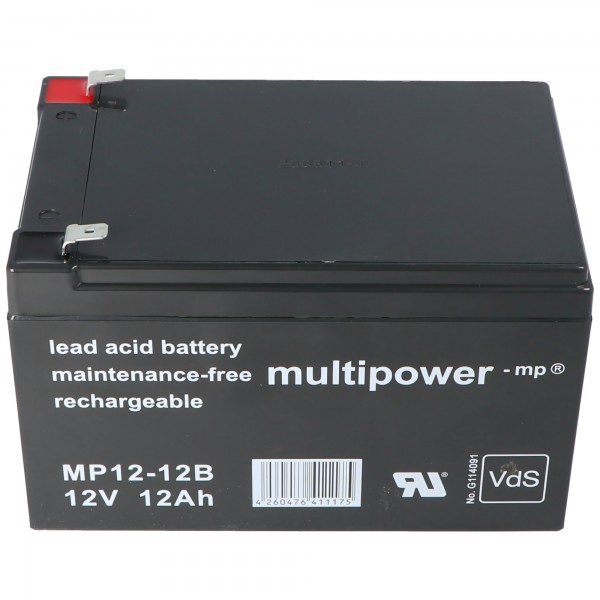 Multipower MP12-12B Blei Akku 12 Volt 12Ah