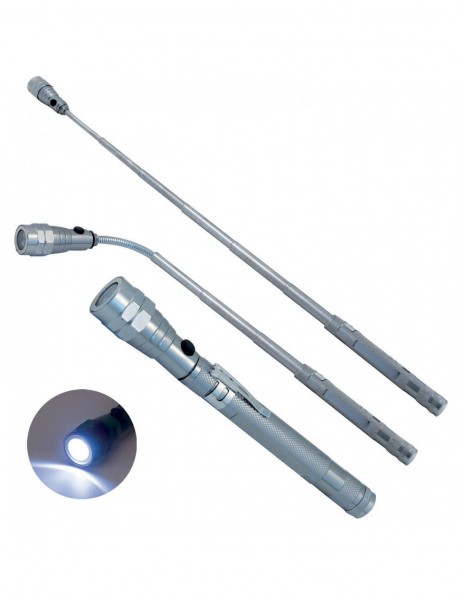Velamp Inspektionslampe, 3 LED, flexibler Lampenhals, ausziehbar bis 57cm, inklusive Batterien