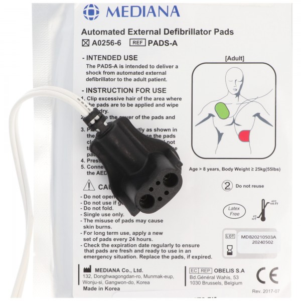 Original Defi-Elektroden Pads Mediana A10 1 Stück