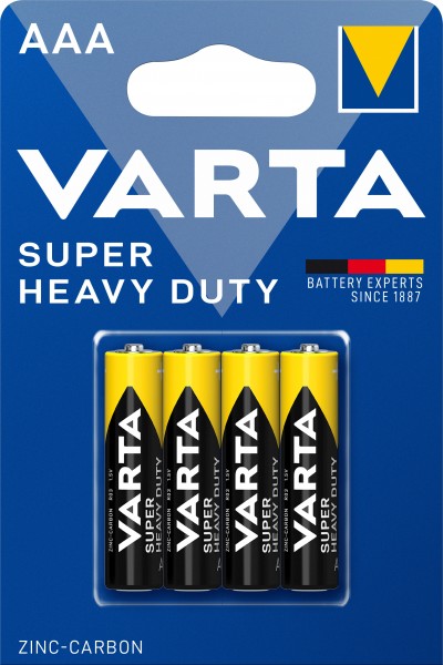 Varta Batterie Zink-Kohle, Micro, AAA, R03, 1.5V 4er Pack | Micro AAA LR03  | Standard Batterien | Batterien | Akkushop