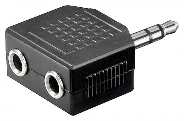Goobay Kopfhörer-Adapter AUX, Klinke 3,5 mm 1 zu 2 - 1x 3,5-mm-Klinkenstecker (3-polig, stereo) > 2x 3,5-mm-Klinkenkupplung (3-polig, stereo)