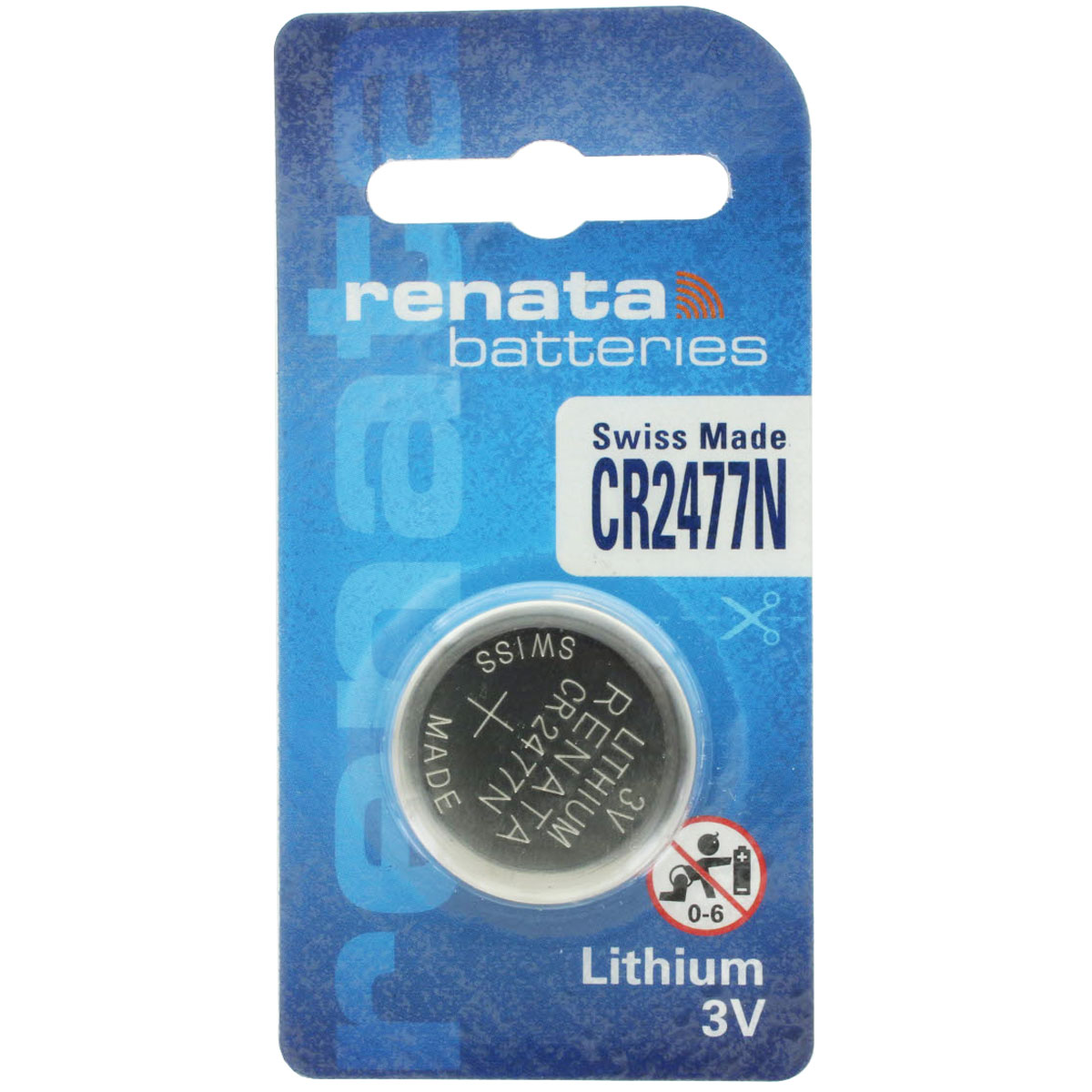 4 x Renata CR 2477N 3V Lithium Knopfzelle Batterie im Blister N Version 