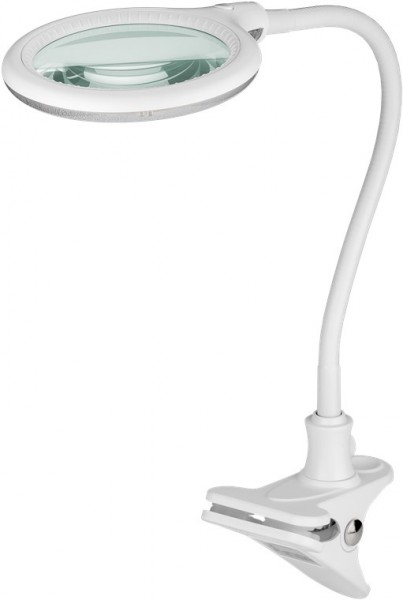 Goobay LED-Klemm-Lupenleuchte, 6 W - 480 lm, 100 mm Glaslinse, 1,75-fache Vergrößerung, 3 Dioptrien