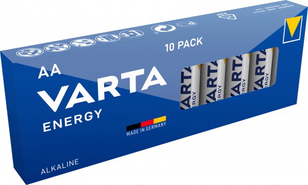 Varta Energy Batterie Alkaline, Mignon, AA, LR06, 1.5V 10er Pack