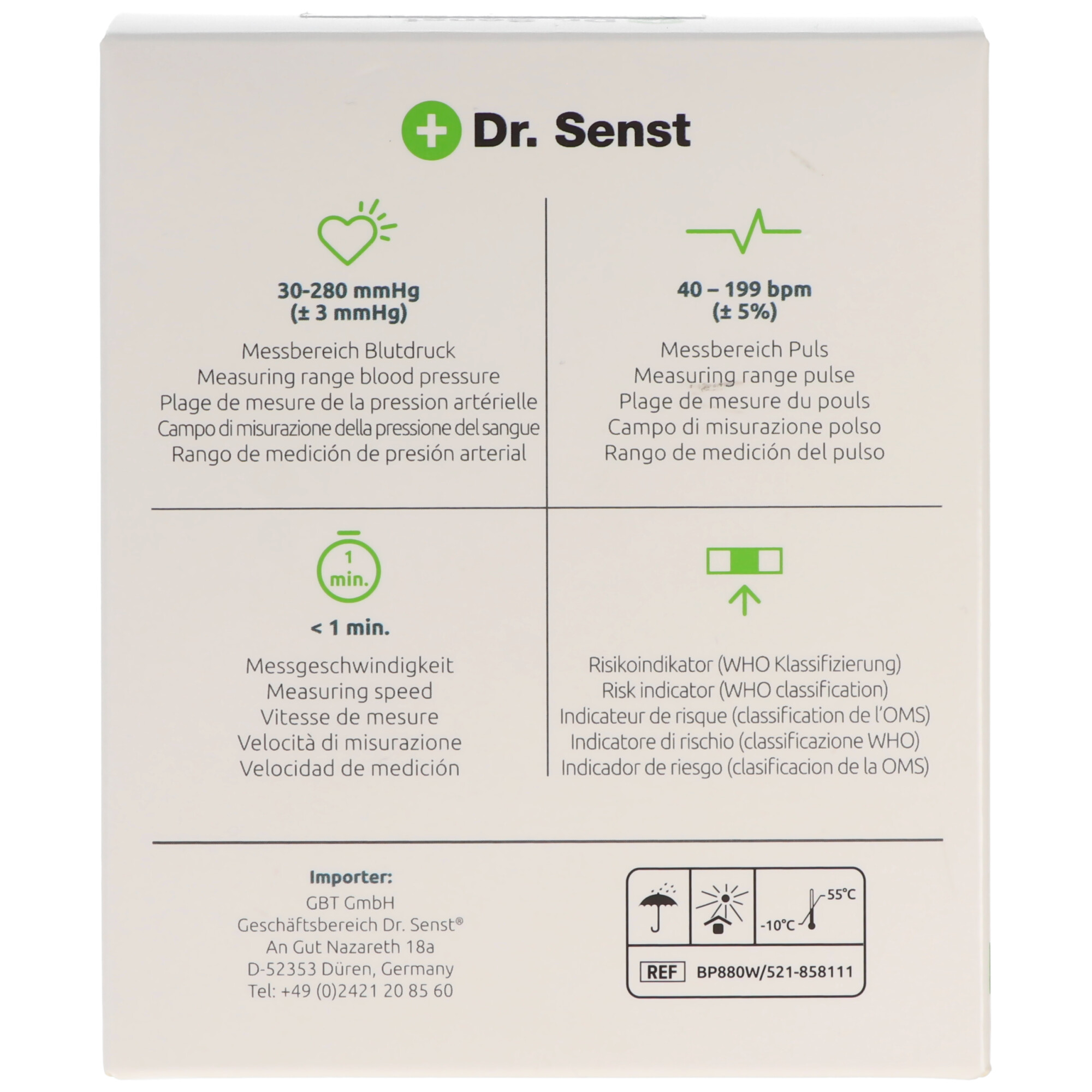 Dr. Senst® Handgelenk-Blutdruckmessgerät BP880W inkl. Batterien |  Haushaltsgeräte | Haushalt | Akkushop