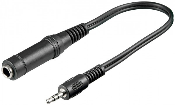 Goobay Kopfhörer-Adapter, 3,5 mm Stecker zu 6,35 mm Buchse - Klinke 3,5 mm Stecker (3-Pin, stereo) > Klinke 6,35 mm Buchse (3-Pin, stereo)