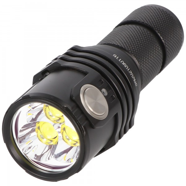 LED-Taschenlampe Imalent MS03 mit max. 13000 Lumen, Leuchtweite bis zu 324 Meter, mit Akku, warmweiß