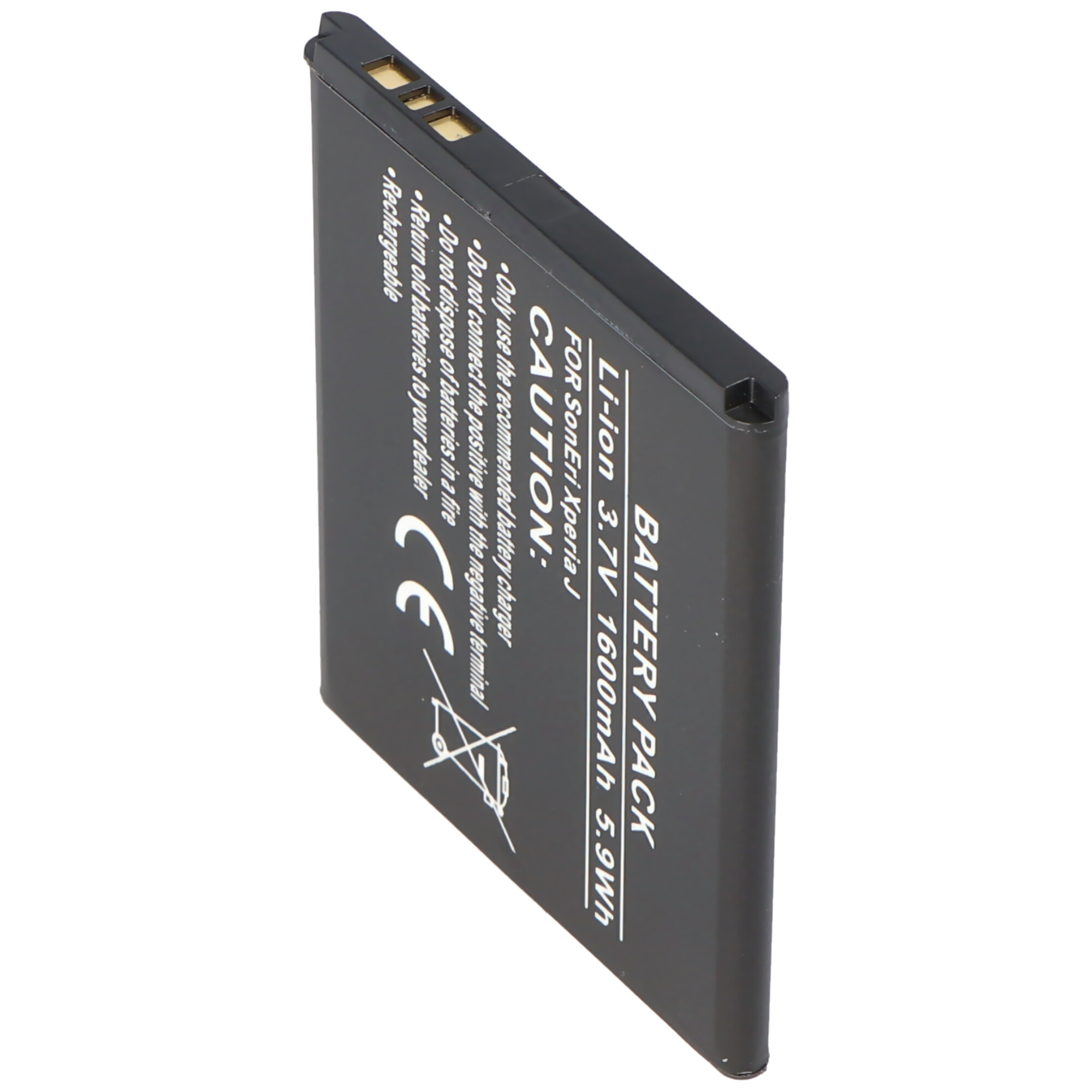 Akku für Sony Ericsson Xperia C6603 3,7V 2600mAh/9,6Wh Li-Polymer Schwarz 