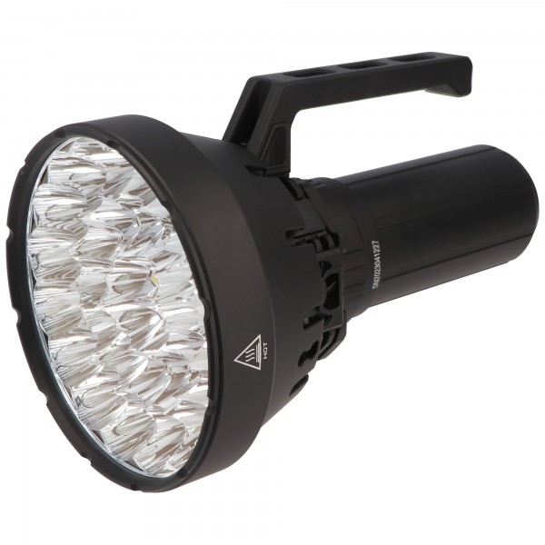 Imalent SR32 LED Taschenlampe mit 120.000 Lumen, ausgestattet mit 32 Stück CREE XHP50.3, Lieferung inklusive Akkupack, USB-C Lademöglich, mit Powerbankfunktion