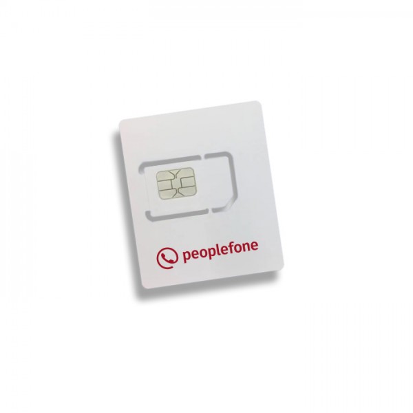 peoplefone DATASIM Prepaid Mobilfunkkarte für IoT M2M VoIP oder Datenübertragung per LTE - 24 Monate Laufzeit bis zu 5 GB