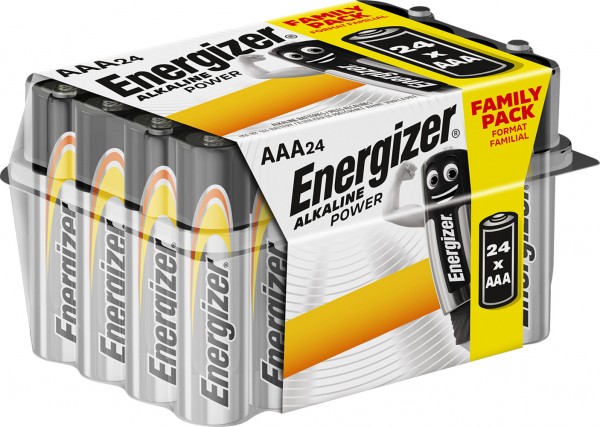 Energizer Batterie Alkaline, Micro, AAA, LR03, 1.5V Alkaline Power, Retail Box (24-Pack)
