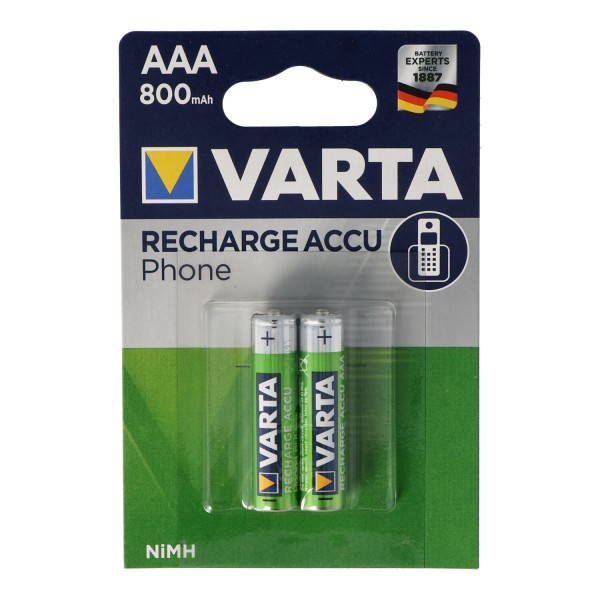 Varta T398 Phone Power Akku Micro/AAA 800mAh 2er Pack T398 4008496330867