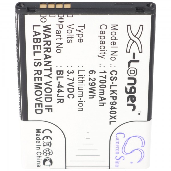 AccuCell Akku passend für LG P940 Prada 3.0, BL-44JR