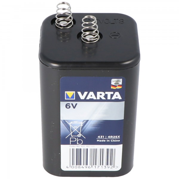 Varta 431 Blockbatterie, Typ 4R25 Batterie, Lampenbatterie