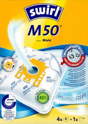 Swirl Staubsaugerbeutel M50 (M51/M53) MicroPor Plus für Miele Staubsauger